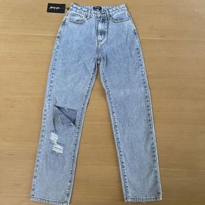 Nasty Gal Acid Wash What You Say Distressed Jeans New